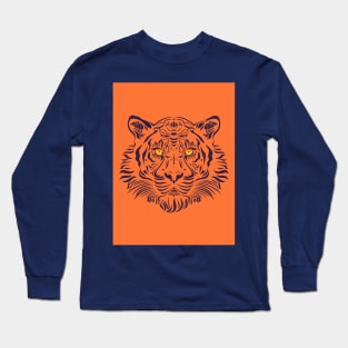 Orange Tiger in danger by #Bizzartino Long Sleeve T-Shirt